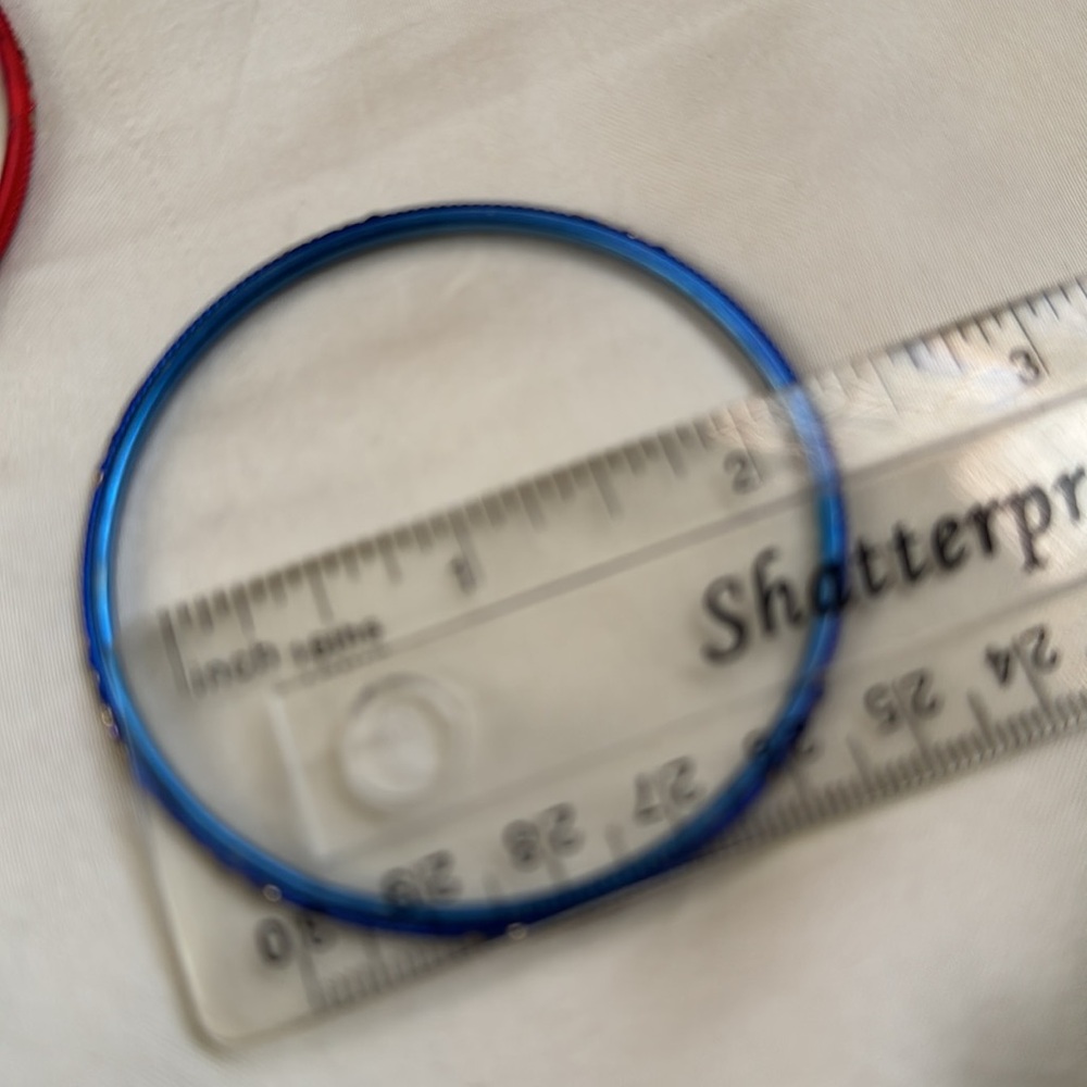 🌸Reddish Orange and Blue with golden design Bangles (Bracelets)🌸 - Picture 8 of 8